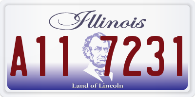 IL license plate A117231