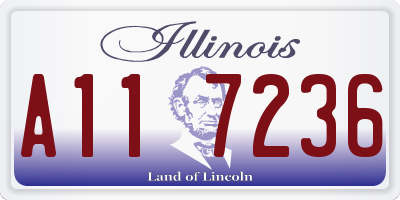 IL license plate A117236