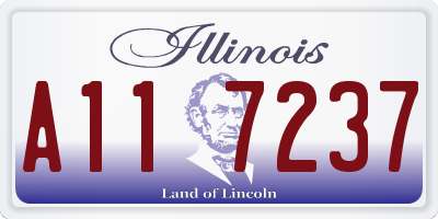 IL license plate A117237