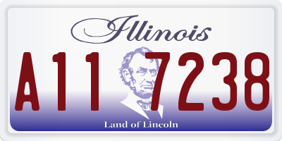 IL license plate A117238