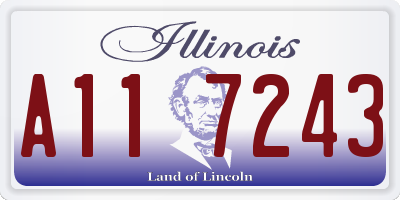 IL license plate A117243