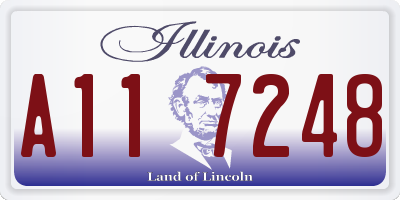 IL license plate A117248