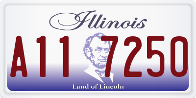 IL license plate A117250