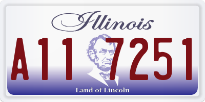 IL license plate A117251