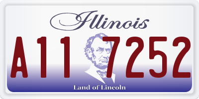 IL license plate A117252