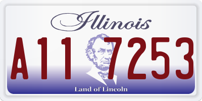 IL license plate A117253