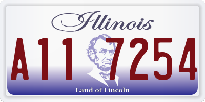 IL license plate A117254