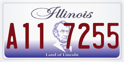 IL license plate A117255