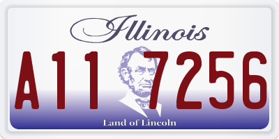 IL license plate A117256