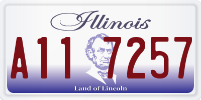 IL license plate A117257