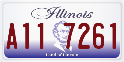 IL license plate A117261