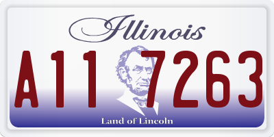 IL license plate A117263
