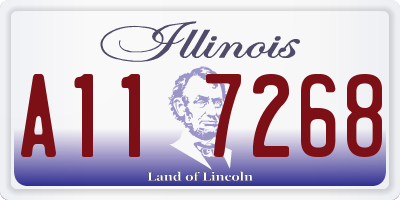 IL license plate A117268