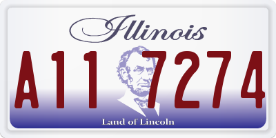 IL license plate A117274