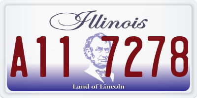 IL license plate A117278