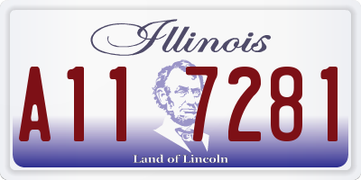 IL license plate A117281