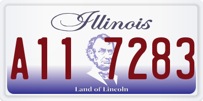IL license plate A117283