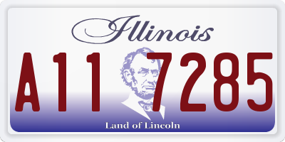 IL license plate A117285