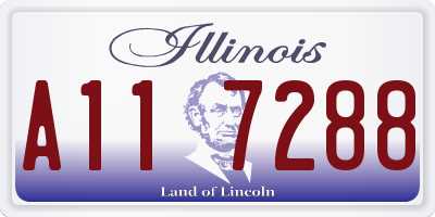 IL license plate A117288