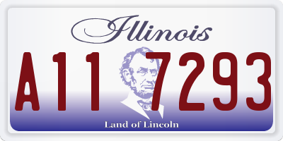 IL license plate A117293