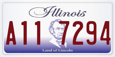 IL license plate A117294