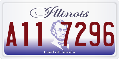 IL license plate A117296