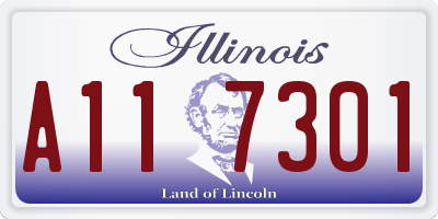 IL license plate A117301
