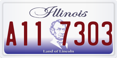 IL license plate A117303
