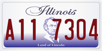 IL license plate A117304