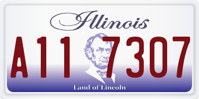 IL license plate A117307
