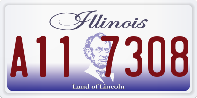 IL license plate A117308