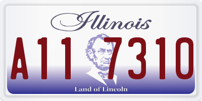 IL license plate A117310