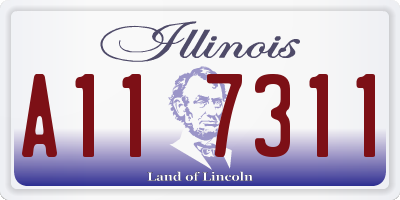 IL license plate A117311