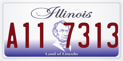 IL license plate A117313