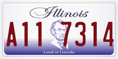 IL license plate A117314
