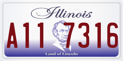 IL license plate A117316