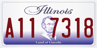 IL license plate A117318