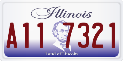 IL license plate A117321