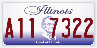 IL license plate A117322