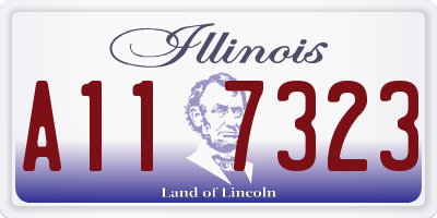 IL license plate A117323