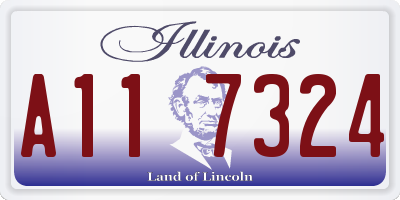 IL license plate A117324