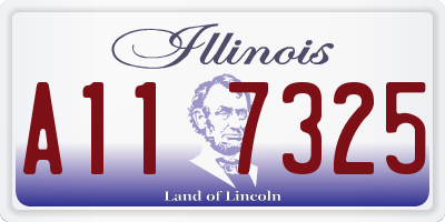 IL license plate A117325