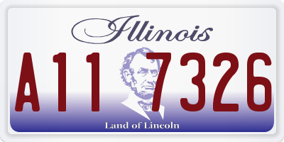 IL license plate A117326