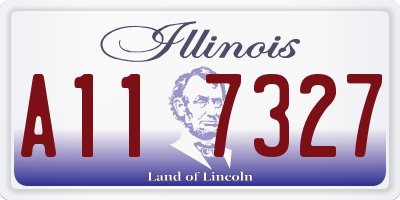 IL license plate A117327