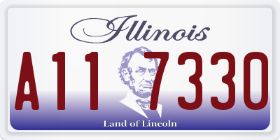IL license plate A117330