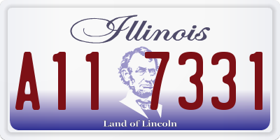 IL license plate A117331