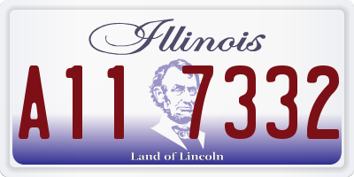 IL license plate A117332