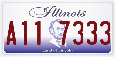 IL license plate A117333