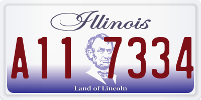IL license plate A117334