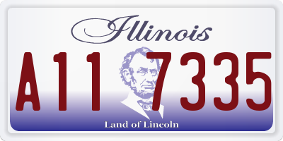IL license plate A117335